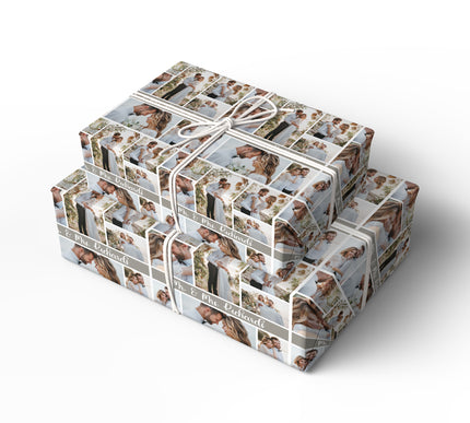 EverVow Collage – Custom Wedding Photo Gift Wrapping Paper for Newlyweds - Up to 8 custom photos