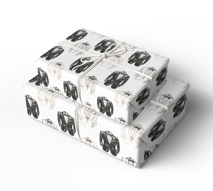 SharpDrape – Classic Black and White Tuxedo Suit Wrapping Paper