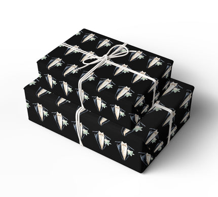 Golden Gala Tuxedo – Elegant Formalwear Wrapping Paper