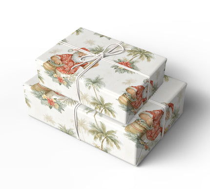 Mele Kalikimaka Tropics – Hawaiian Santa Wrapping Paper