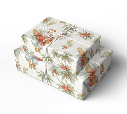 Island Noel Cheer – Tropical Santa Wrapping Paper