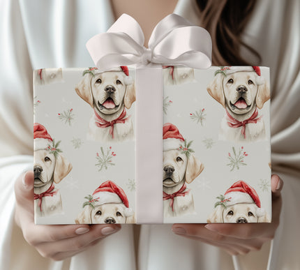 Merry Pup - Adorable Golden Retriever Christmas Gift Wrap