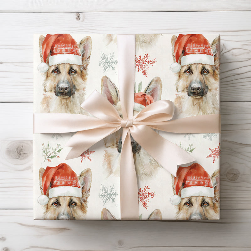Shepherd Snowflakes - German Shepherd Christmas Gift Wrap