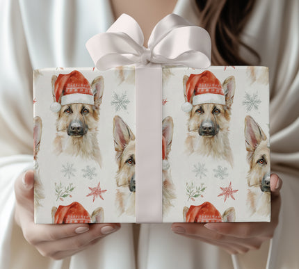 Shepherd Snowflakes - German Shepherd Christmas Gift Wrap