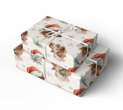 Whiskered Whimsy - Snowy Snout Canine Christmas Wrapping Paper