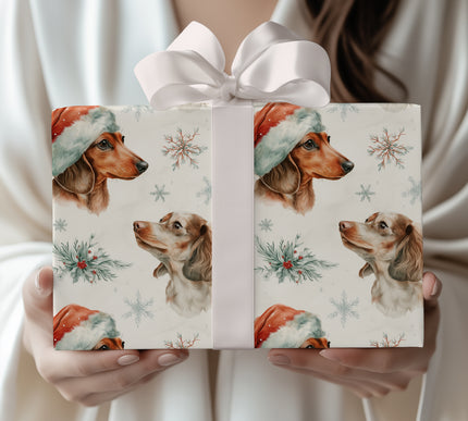 Whiskered Whimsy - Snowy Snout Canine Christmas Wrapping Paper
