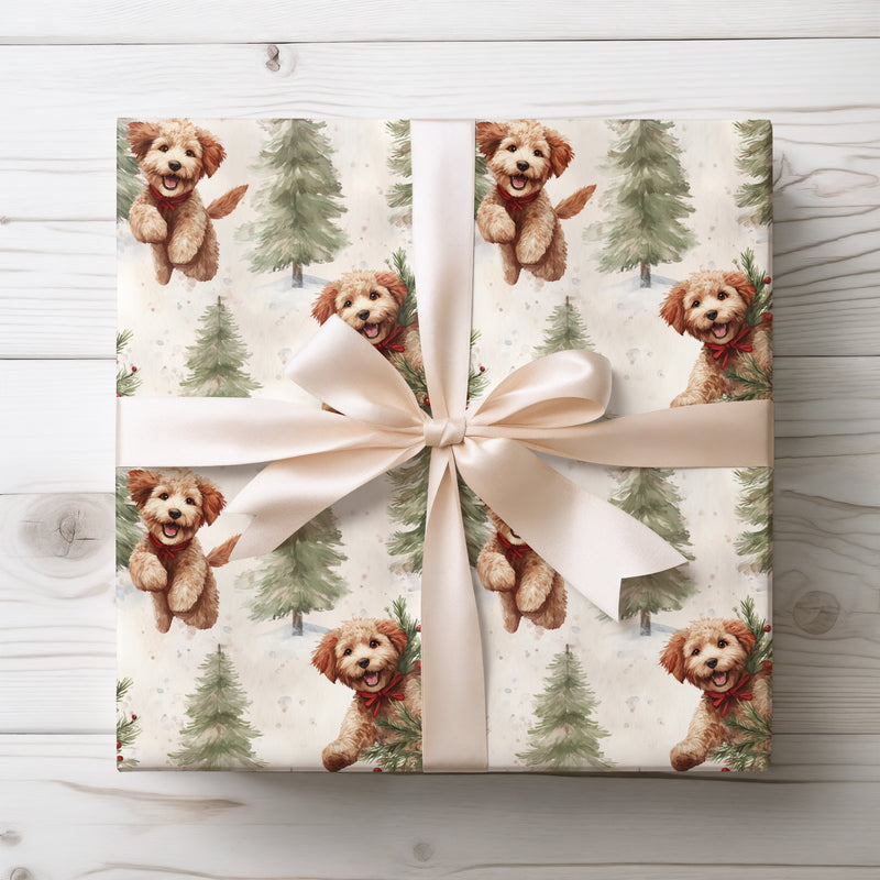 Merry Doodle Sprint - Festive and Playful Holiday Gift Wrap