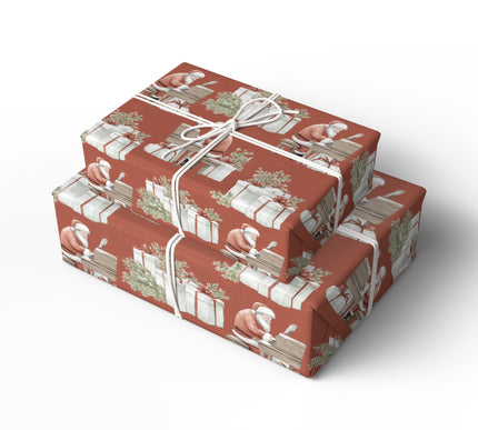 Santa’s Serenade - Santa Playing Piano Wrapping Paper