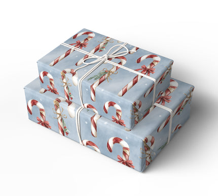 Peppermint Parade - Festive Candy Cane Christmas Gift Wrap