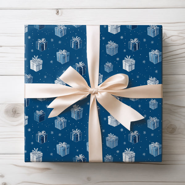 Wintergift Starlight - Presents Pattern Wrapping Paper
