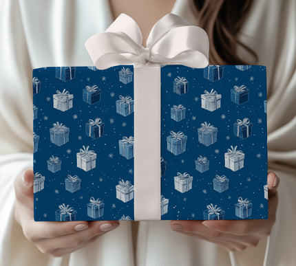 Wintergift Starlight - Presents Pattern Wrapping Paper