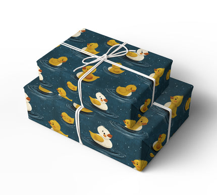 SunnyWaddle – Cute Yellow Ducklings in the Rain Wrapping Paper
