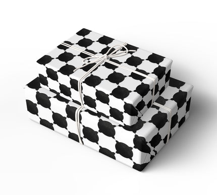 Shadowpixel Harmony – monochrome minimal pattern gift wrap