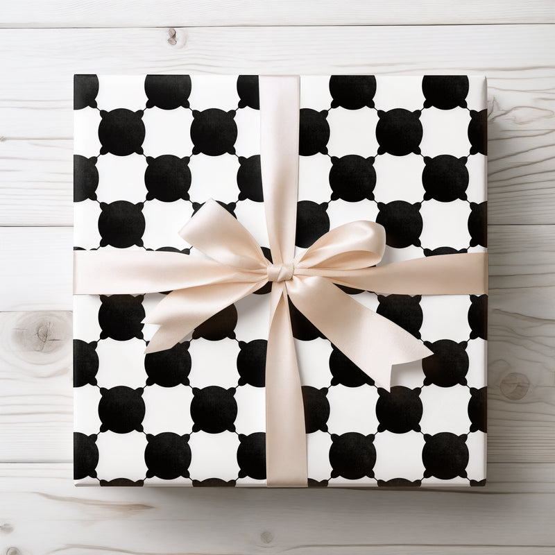 Shadowpixel Harmony – monochrome minimal pattern gift wrap