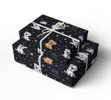 Rainbow Rover Romp – cheerful labrador gift wrap