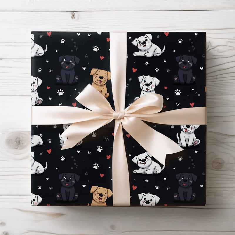 Rainbow Rover Romp – cheerful labrador gift wrap