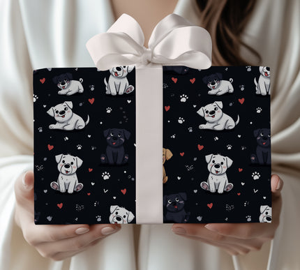 Rainbow Rover Romp – cheerful labrador gift wrap