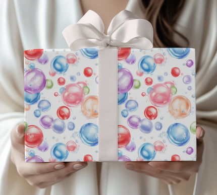 Bubble Bloom - Colorful Translucent Bubble Pattern Wrapping Paper