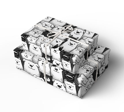 Puppy Parade - Adorable Cartoon Dog Fantasy Wrapping Paper