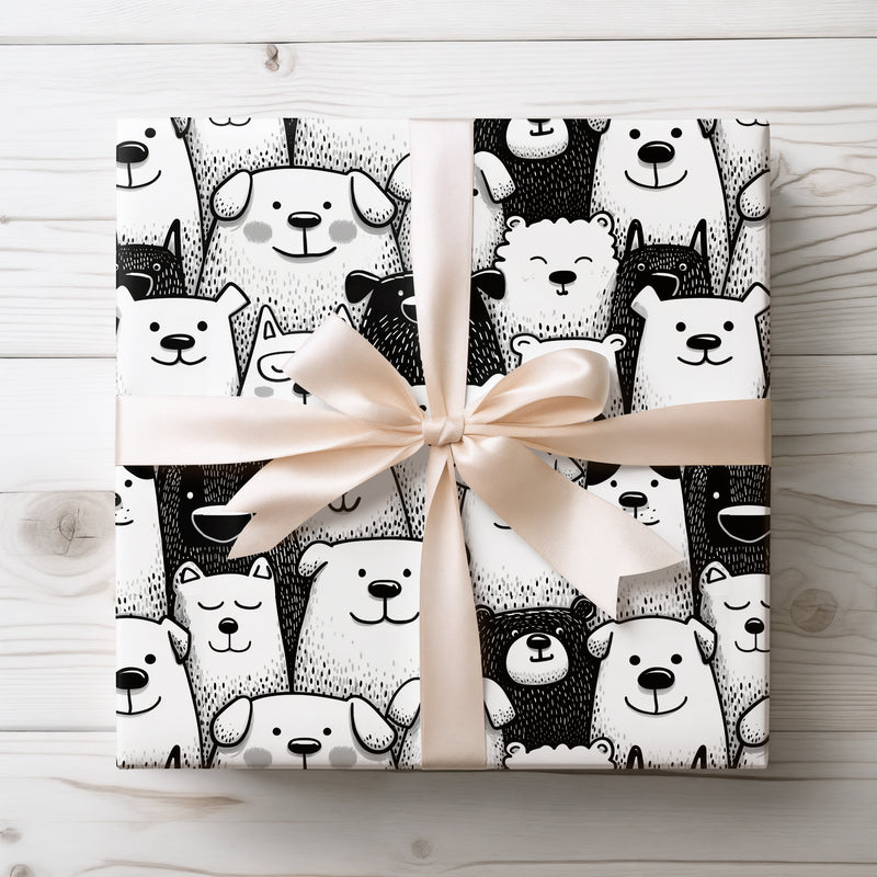 Puppy Parade - Adorable Cartoon Dog Fantasy Wrapping Paper