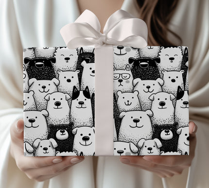 Puppy Parade - Adorable Cartoon Dog Fantasy Wrapping Paper