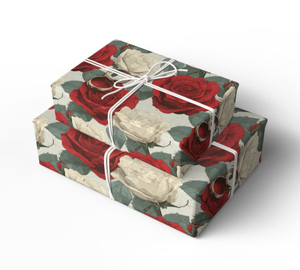 Eternal Rose Promises – Classic Wedding Bands Wrapping Paper