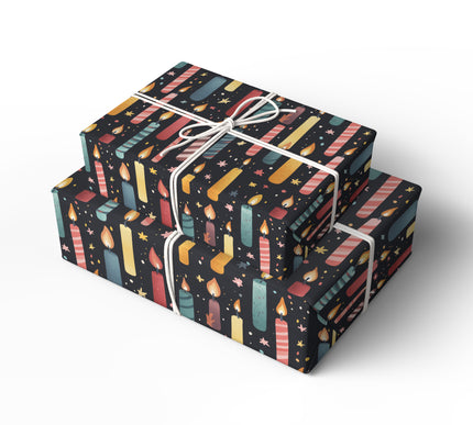 Lumiflick - Celebration Candle Pattern Wrapping Paper