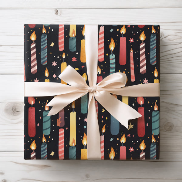 Lumiflick - Celebration Candle Pattern Wrapping Paper