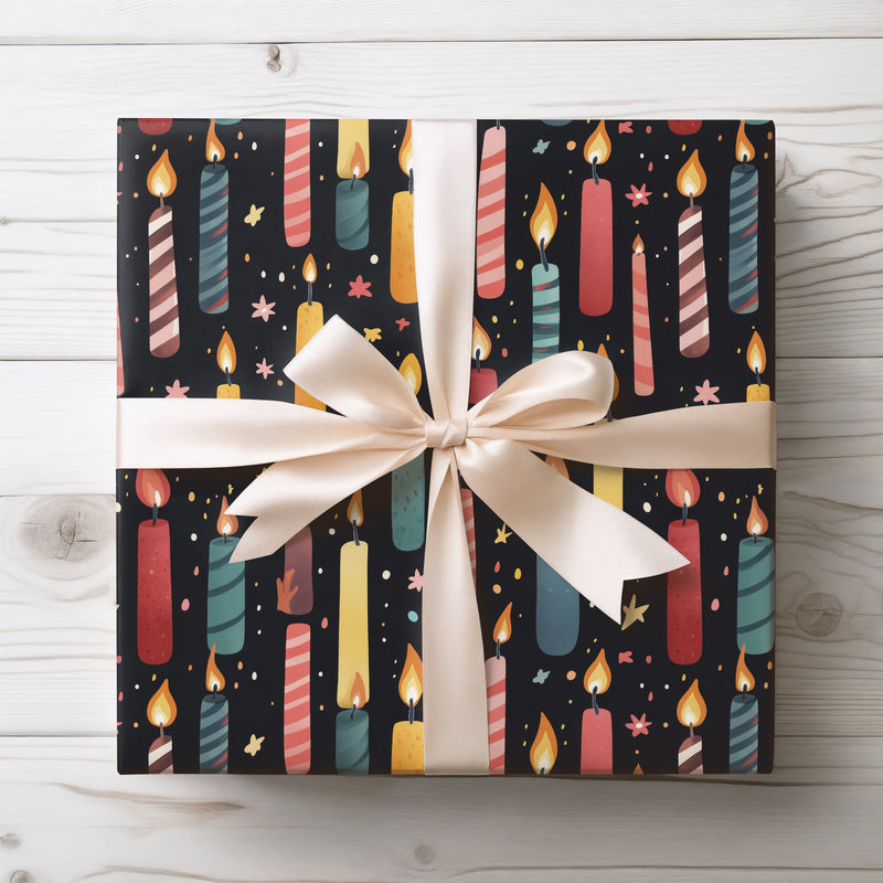 Lumiflick - Celebration Candle Pattern Wrapping Paper