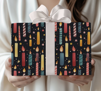 Lumiflick - Celebration Candle Pattern Wrapping Paper