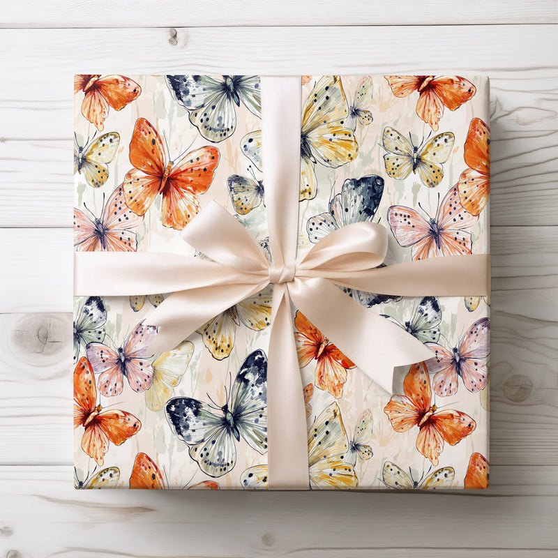 Wingwhirl - Artistic Butterfly Wrapping Paper
