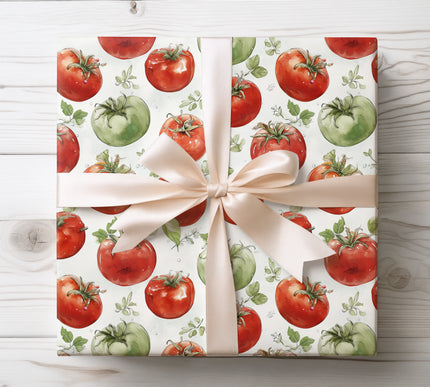 Celebrate nature’s bounty with Tomato Harvest wrapping paper, showcasing vibrant tomato illustrations. Perfect for garden lovers, food-themed gifts, and eco-conscious celebrations. Durable paper with bright, lively colors.