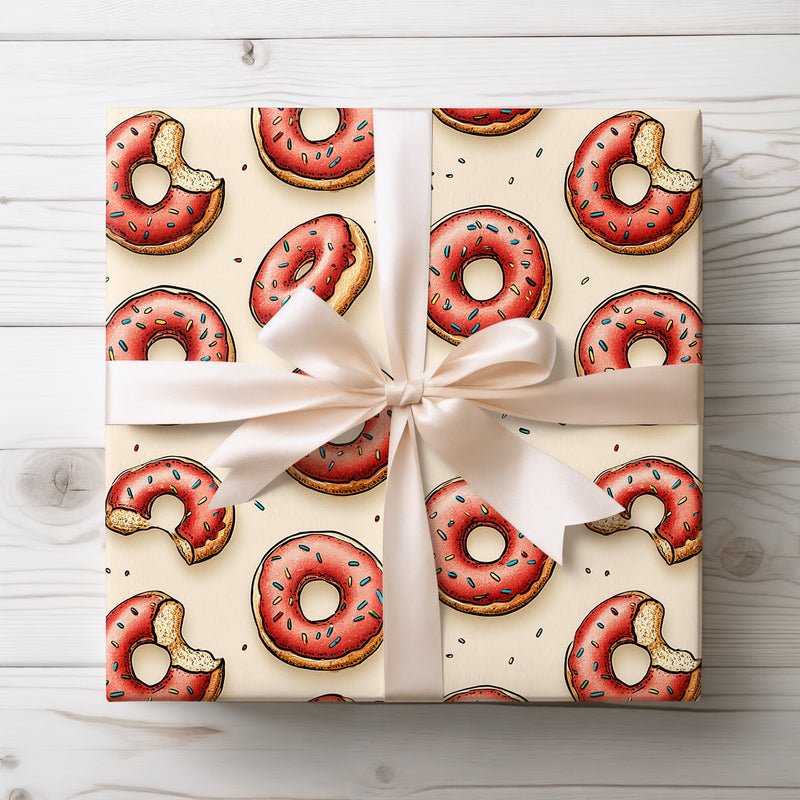 Crumbbliss – Bitten Donuts & Sprinkles Party Wrapping Paper