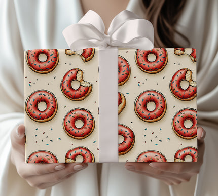 Crumbbliss – Bitten Donuts & Sprinkles Party Wrapping Paper