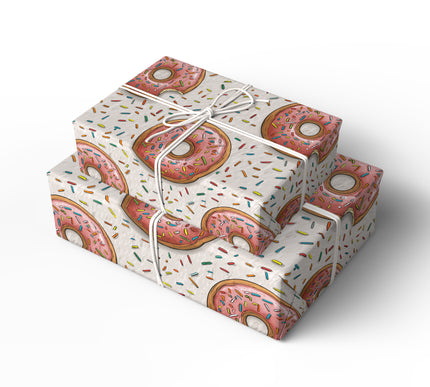 Glazewisp - Pink Donut & Sprinkle Wrapping Paper