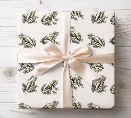 Add a fun touch to gifts with PondLeap wrapping paper showcasing a charming green frog pattern. Perfect for birthdays, nature lovers, and playful celebrations. High-quality paper with fresh, vibrant colors.