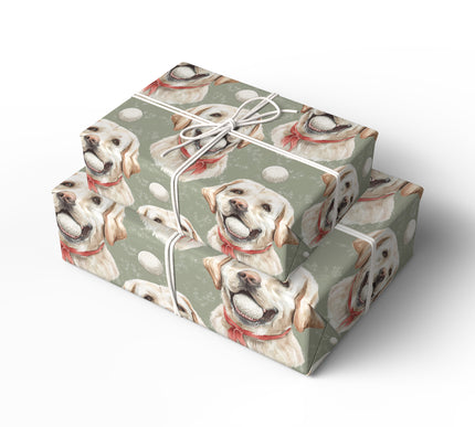 SmileyPup – Labrador Dog with Golf Ball Wrapping Paper