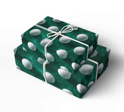 Turfroll – Golf Ball Pattern on Green Watercolor Wrapping Paper