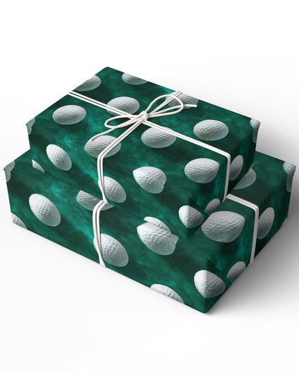 Turfroll – Golf Ball Pattern on Green Watercolor Wrapping Paper