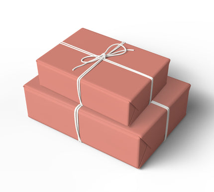 Add a pop of color with Coral Embrace, a lively coral wrapping paper. Perfect for summer birthdays, beach weddings, or tropical-inspired parties. A bold and joyful choice for standout gift presentations. 