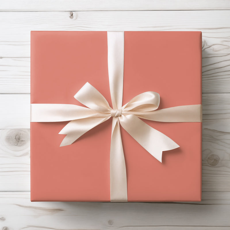 Coral Embrace - Solid Coral Wrapping Paper