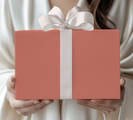 Add a pop of color with Coral Embrace, a lively coral wrapping paper. Perfect for summer birthdays, beach weddings, or tropical-inspired parties. A bold and joyful choice for standout gift presentations. 