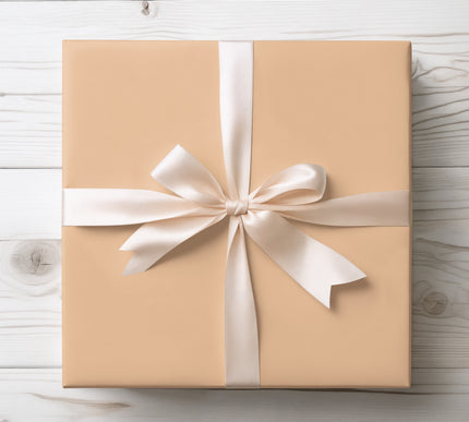 Keep it classic with Sandstone Kiss, a solid beige wrapping paper that suits any occasion. Ideal for rustic weddings, earthy themes, or minimal modern celebrations. Available in matte or glossy finishes. 