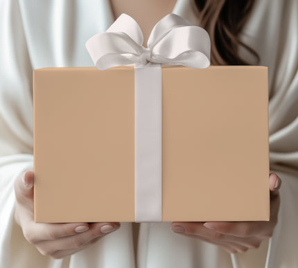 Keep it classic with Sandstone Kiss, a solid beige wrapping paper that suits any occasion. Ideal for rustic weddings, earthy themes, or minimal modern celebrations. Available in matte or glossy finishes. 