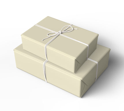 Elevate your gift-giving with Silken Whisper, a luxurious cream wrapping paper. Its neutral elegance makes it perfect for weddings, anniversaries, and timeless celebrations. A refined choice for any special occasion. 