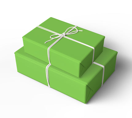Celebrate with nature’s vibrance using Meadowlight, a solid bright green wrapping paper. Perfect for spring birthdays, eco-inspired events, or festive holidays. A bold, versatile gift wrap available in glossy or matte finishes. 
