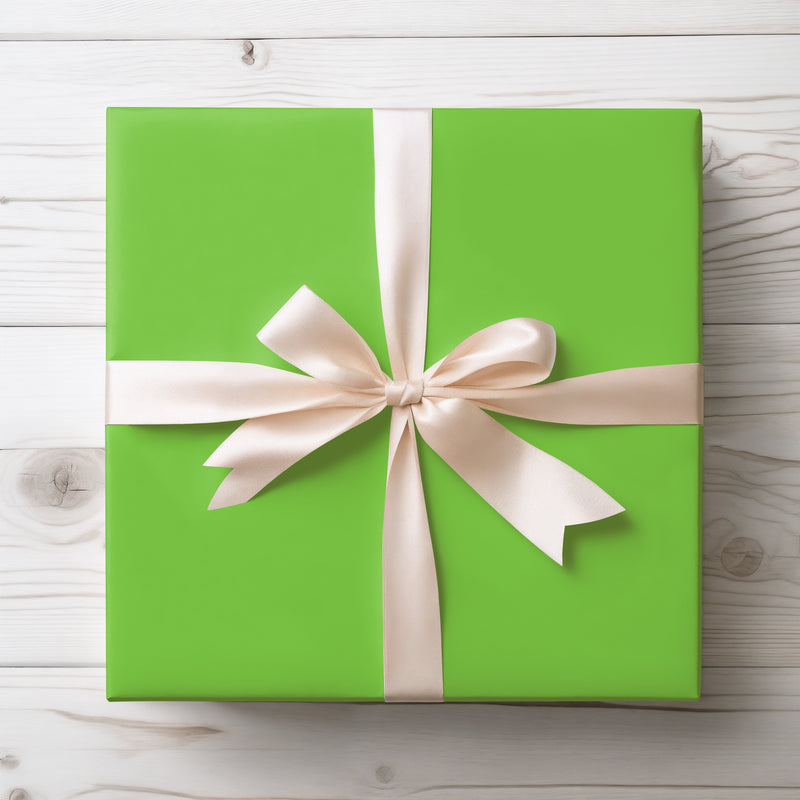 Meadowlight - Bright Green Solid Wrapping Paper