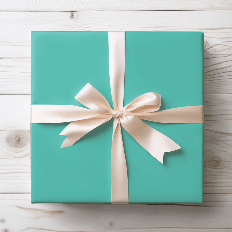AquaBloom – Solid Turquoise Wrapping Paper