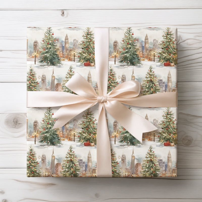 Midnight Noel - Elegant Christmas In The City Gift Wrap
