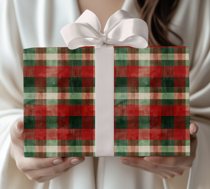 Evergreen Noel - Christmas Plaid Wrapping Paper